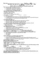 Đề kt sinh 12 học kỳ