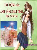 Tác động của ánh mặt trời