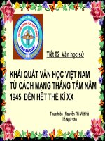 KHÁI QUÁT VĂN HỌC VIỆT NAM