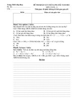 ĐT khảo sát đầu năm toán 8