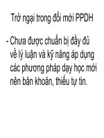 Trở ngại trong đổi mới PPDH