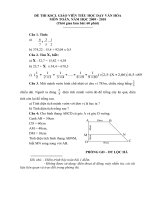 ĐỀ THI KSCL GIÁO VIÊN TIỂU HỌC MÔN Toán