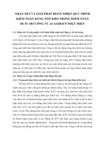 NHẬN XÉT VÀ GIẢI PHÁP HOÀN THIỆN QUY TRÌNH KIỂM TOÁN HÀNG TỒN KHO TRONG KIỂM TOÁN BCTC DO CÔNG TY ACAGROUP THỰC HIỆN