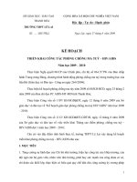 Kế hoạch phòng chống may túy năm học 2009-2010