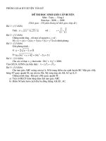 Đề Thi HSG Huyện Môn Toán