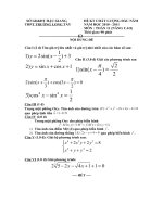 kiểm tra chất lượng đầu năm toán 11 (NC)