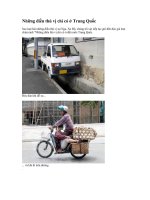 Những điều thú vị chỉ có ở Trung Quốc.