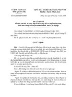 QĐ 16/2009/QĐ-UBND xét tuyển CBCNV