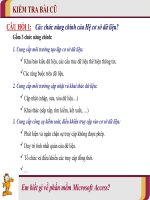 Tiết 9: Giới Thiệu MICROSOFT ACCESS