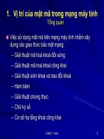 Vị trí của mật mã trong mạng máy tính