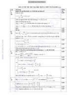 ĐÁP ÁN ĐỀ THI THỬ ĐẠI HỌC ĐỢT II MÔN TOÁN KHỐI A, A1 