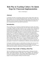 Role Play in Teaching Cultur1