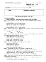 1 đề kiểm tra Lí 6