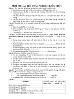 Một số câu trắc nghiệm