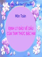 Dau tam thuc bac hai