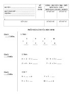 đề thi cuối kì I