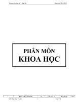 kế hoạch dạy học môn khoa học lớp 5