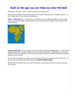 xuất xứ tên gọi của các châu lục trên thế giới