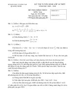 đề thi tuyển sinh lớp 10 THPT năm học 2009-2010( có kèm đáp án biểu điểm)