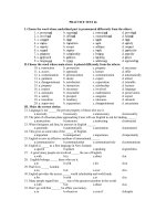 Đề kiểm tra tiếng anh lớp 12, đề số 46