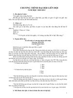 Kịch bản Đại họi liên đội năm học 2010-2011