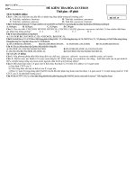 đề kiểm tra số 1 hóa 12