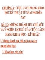 bài 12 những thành tựu chủ yếu...