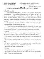 Báo cáo đặc điểm tình hình và những nét nổi bật của Trường THCS Kim Đồng