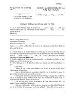 Công văn đề nghị đánh giá kết quả.