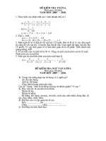 ĐỀ KHẢO SÁT TOÁN 6 ĐẦU NĂM