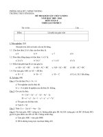 Đề thi KSCL đầu năm Toán 8  09-10