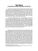 Trữ tìng trong Nhớ rừng(GS Chu Văn Sơn-ĐHSP HN)