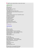 Những bài thơ tiếng Anh lãng mạn