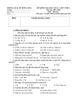 đề thi học kỳ II THCS Long Thành