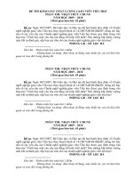 Đề KSCL giáo viên TH phần thi Nhận thức chung