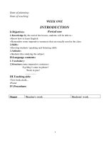 GIÁO ÁN TIẾNG ANH 6 (HK I)