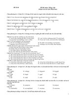 ĐỀ THI THỬ ĐẠI HỌC CAO ĐẲNG MÔN TIẾNG ANH ĐỀ SỐ 64 