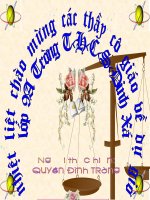 Tiết 11 : Một số hệ thức về cạnh và góc trong tam gác vuông .