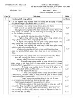Đáp án – thang điểm đề thi tuyển sinh Đại học, Cao đẳng năm 2004  Môn: ĐịA Lí , Khối C 