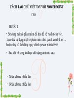 Làm chữ viết tay trên  powerpoint