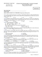 Đề hóa B ĐH-2007