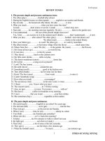 EXERCISES TO REVIEW TENSES OF VERBS