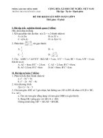 Đề thi khảo sát đầu năm