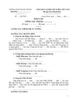 Mẫu Báo cáo Công tác Tháng PGD