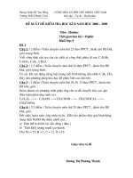 Đề thi + Đáp án Hóa 9 (HKII)