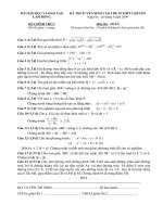 Đề,đáp án Tuyển sinh 10 chuyên toán Lâm đồng