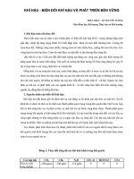 Khí hậu và phát triển bền vững - TL địa lí phổ thông