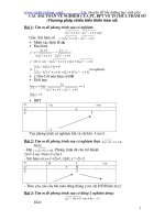 PP Chiều bt hàm số biện luận số nghiệm PT, BPT Vô tỉ