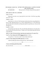 Đề THI TUYểN SINH ĐạI HọC, CAO ĐẳNG NĂM 2007 Môn: Lịch sử, khối C