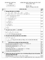 Đáp án+Đề thi vào 10 môn Toán Hà Nội 2011